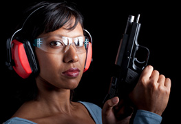 woman with a gun
